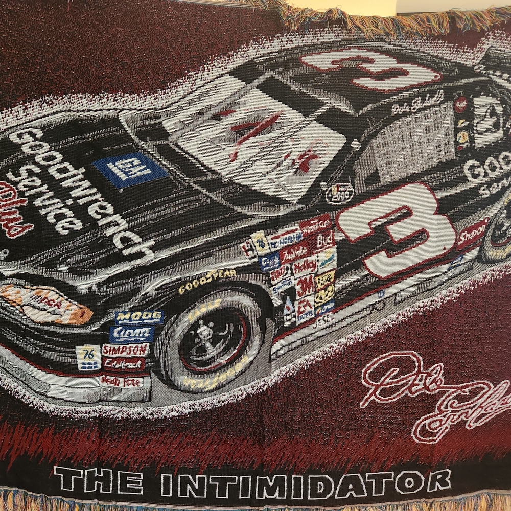 NASCAR Themed Throw Blanket - Black and Red
